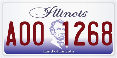 IL license plate A001268