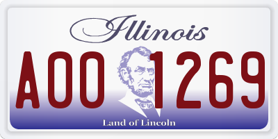 IL license plate A001269