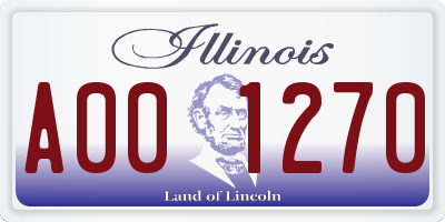 IL license plate A001270