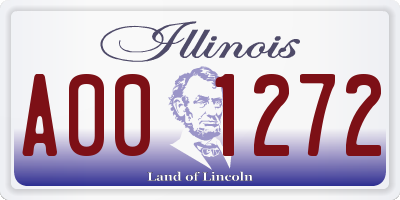 IL license plate A001272