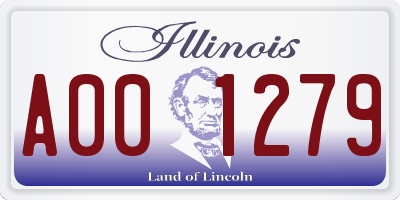 IL license plate A001279