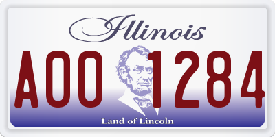 IL license plate A001284