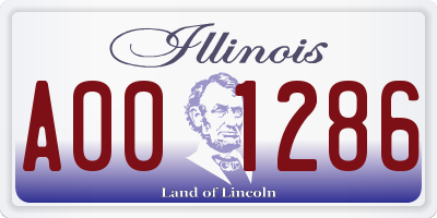 IL license plate A001286