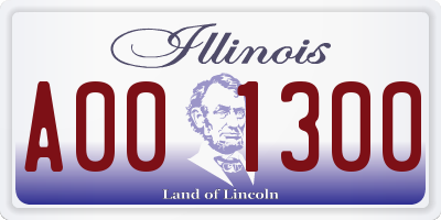 IL license plate A001300