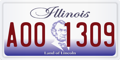 IL license plate A001309