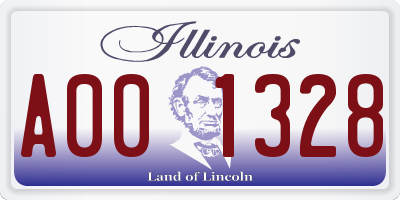 IL license plate A001328