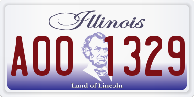 IL license plate A001329