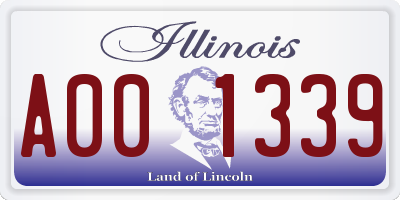 IL license plate A001339