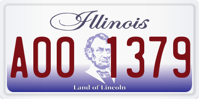 IL license plate A001379