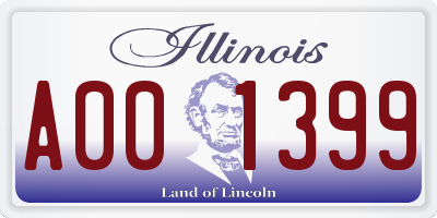 IL license plate A001399