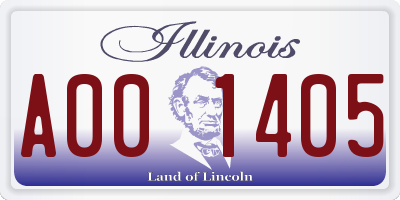 IL license plate A001405