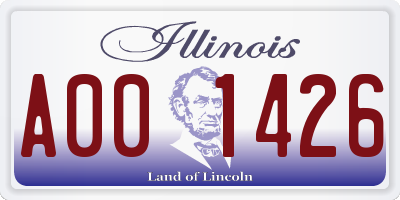 IL license plate A001426