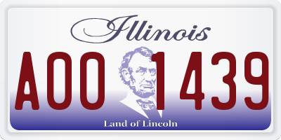 IL license plate A001439