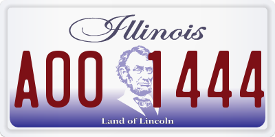 IL license plate A001444