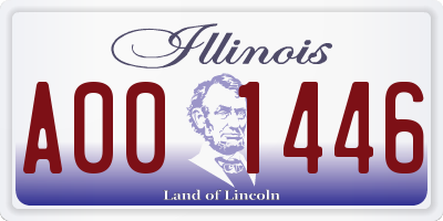 IL license plate A001446