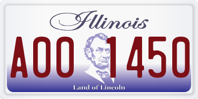 IL license plate A001450