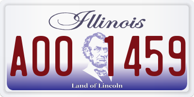 IL license plate A001459