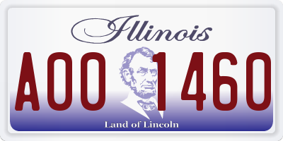 IL license plate A001460