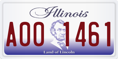 IL license plate A001461