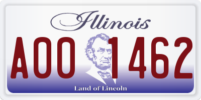IL license plate A001462