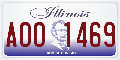 IL license plate A001469