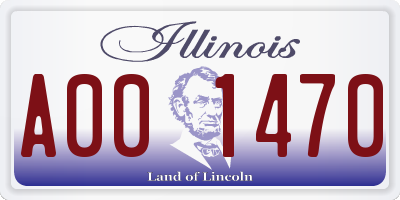 IL license plate A001470