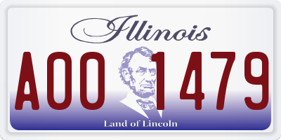 IL license plate A001479