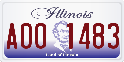 IL license plate A001483