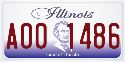 IL license plate A001486