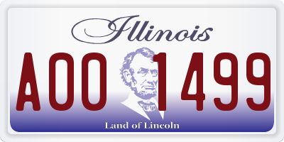 IL license plate A001499