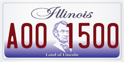 IL license plate A001500