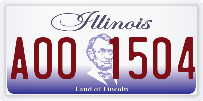 IL license plate A001504