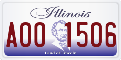 IL license plate A001506