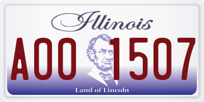 IL license plate A001507