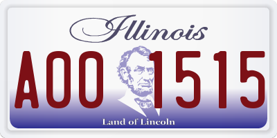 IL license plate A001515