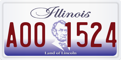 IL license plate A001524