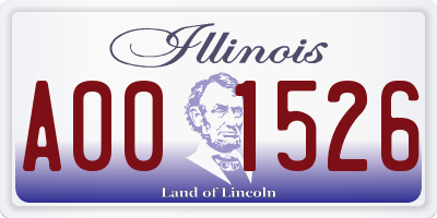 IL license plate A001526