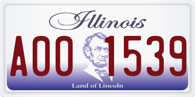 IL license plate A001539