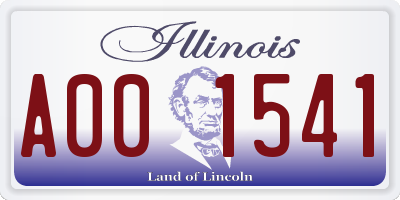 IL license plate A001541