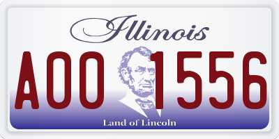 IL license plate A001556