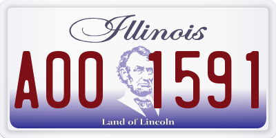 IL license plate A001591