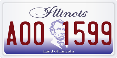 IL license plate A001599
