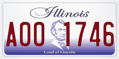 IL license plate A001746