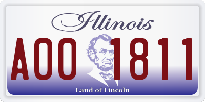 IL license plate A001811