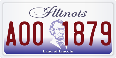 IL license plate A001879