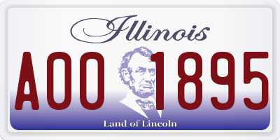 IL license plate A001895