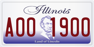 IL license plate A001900