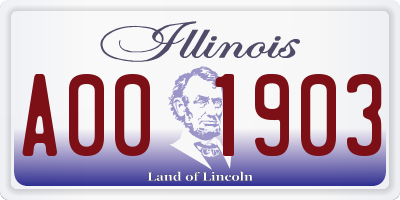 IL license plate A001903