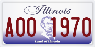 IL license plate A001970