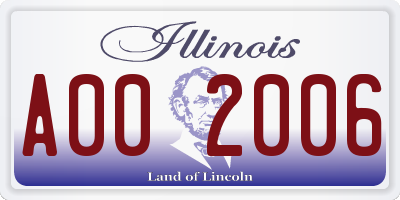 IL license plate A002006
